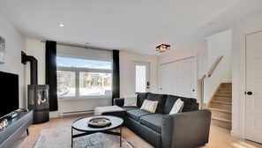 Télévision, cheminée