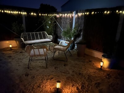 New house between sea and forest with swimming pool