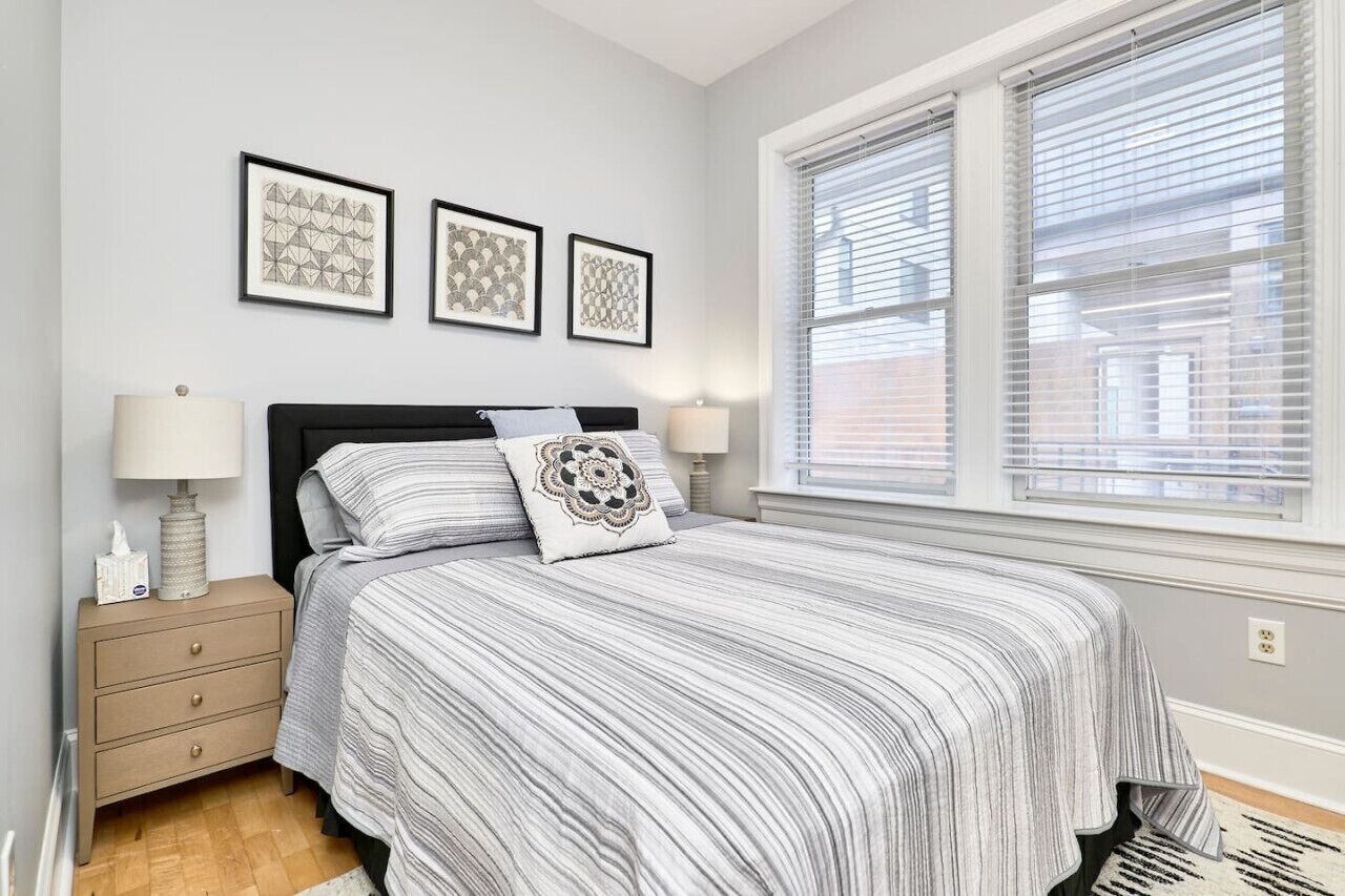 1 bedroom, memory-foam beds, desk, iron/ironing board