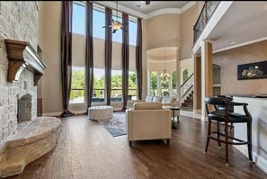 TV, fireplace, stereo, offices