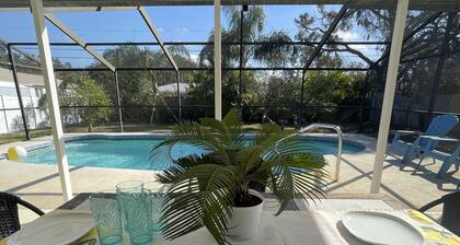 Private home with heated pool - 10 minutes to the beach!