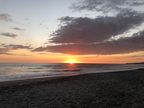 En la playa