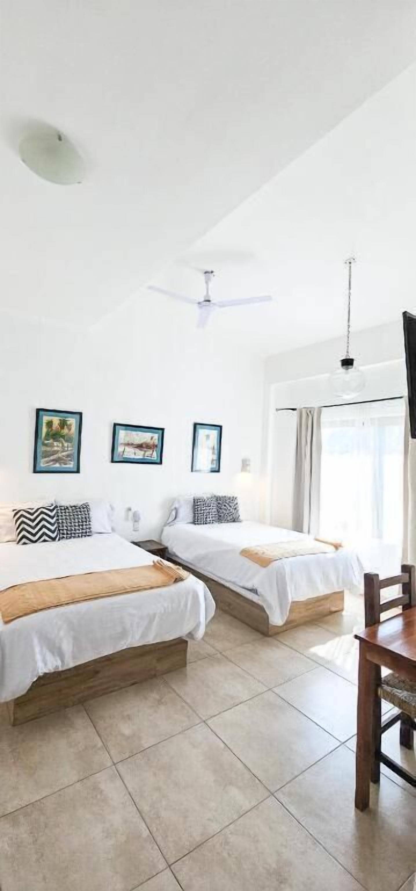 Double Room, 2 Double Beds | Laptop workspace, blackout drapes, iron/ironing board (on request)