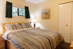 Two Bedroom Duplex - Beachfront | Living area | Flat-screen TV, fireplace - Beach Acres Resort (Parksville)