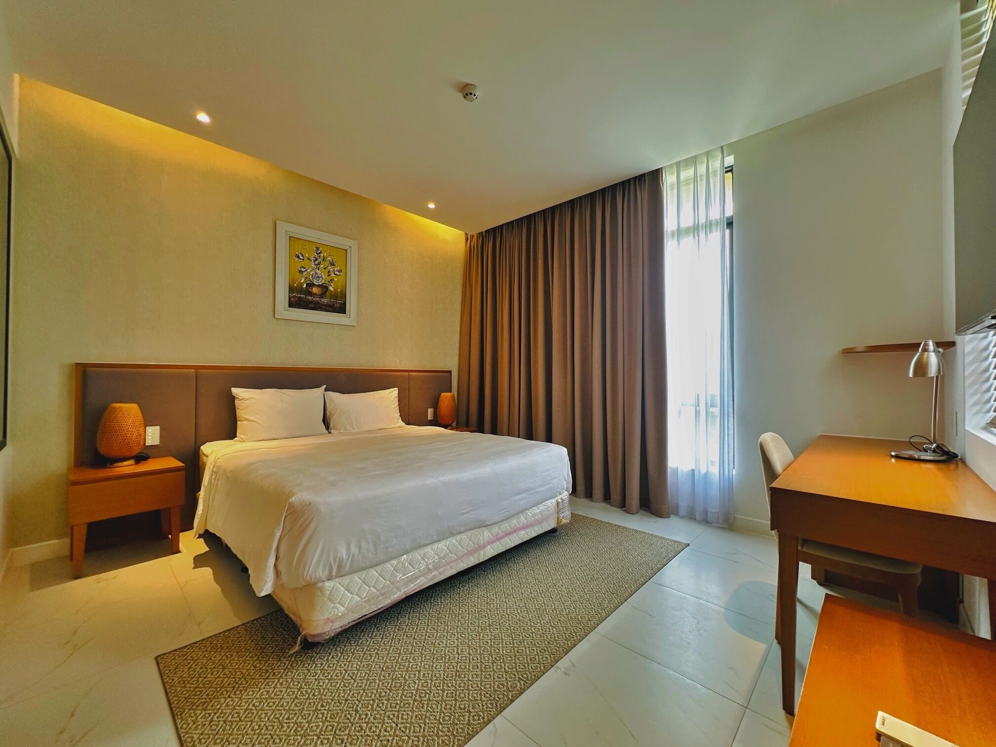 Villa – deluxe, 3 soverom, privat basseng, hageutsikt | Sengetøy av topp kvalitet, senger med overmadrass og minibar