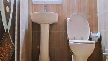 Deluxe Twin Room | Bathroom | Rainfall showerhead, towels