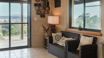 TV, fireplace, DVD player, books