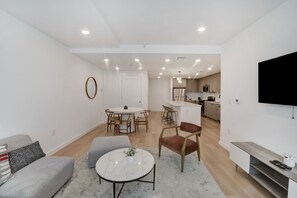 Living area - ChillHouse Sunny 2BR Flat Roof Deck mins to NYC (Hoboken)