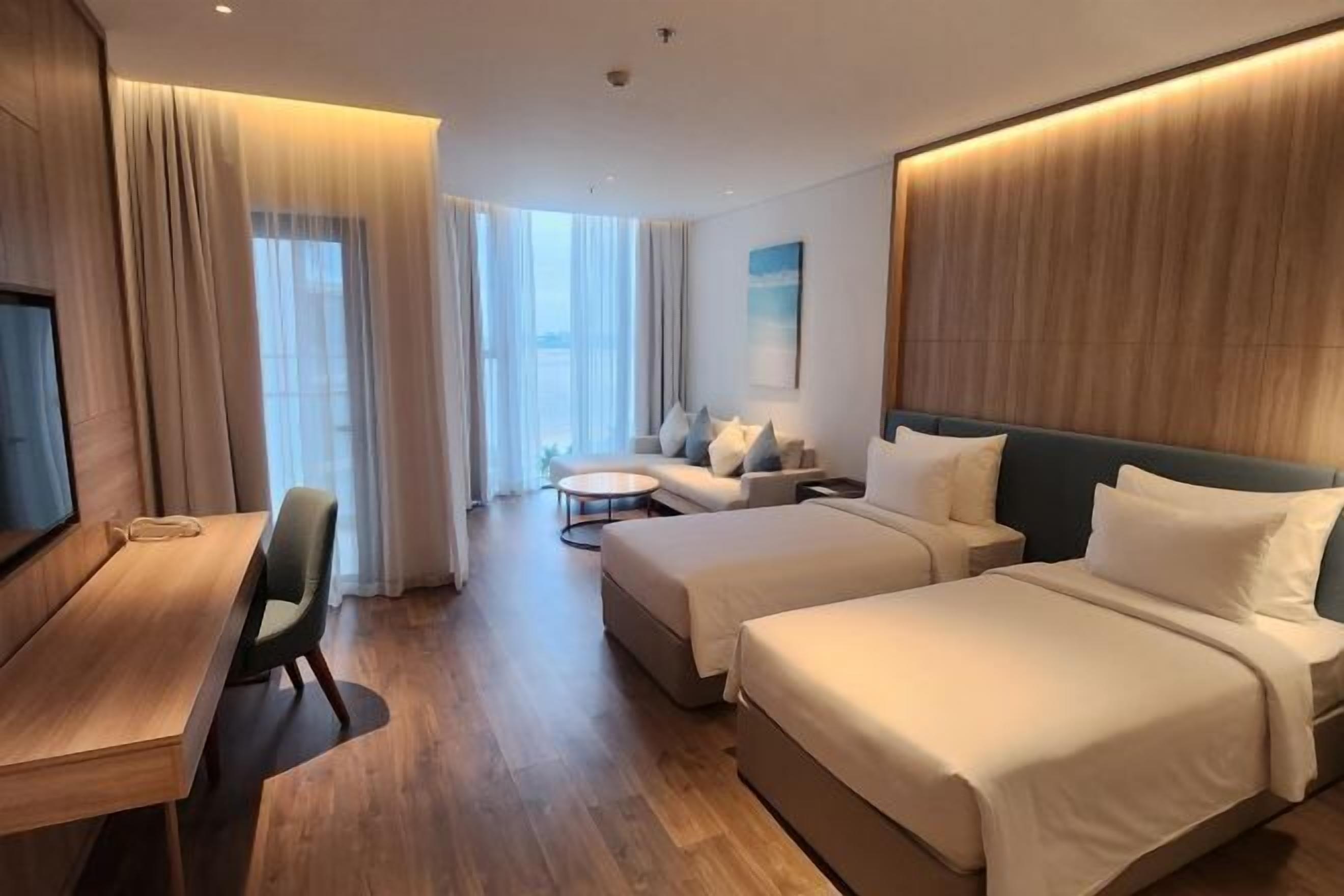 Luxe beddengoed, donsdekens, pillowtop-bedden, een minibar