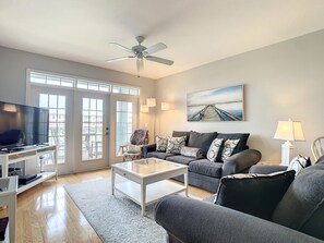 Smart TV, DVD player, books