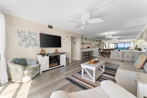 TV - Low-Level, Beachfront, Newly Renovated Condo with Glistening Gulf Views at Moondrifter 307 (Panama City Beach)