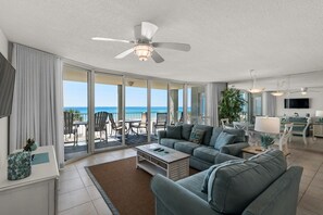 TV, books - Long Beach Tower 3-204!! Two Bedroom!!! (Panama City Beach)
