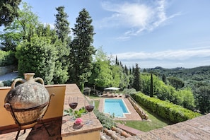 Seasonal outdoor pool, pool umbrellas, pool loungers - Villa Sunshine (Gambassi Terme)