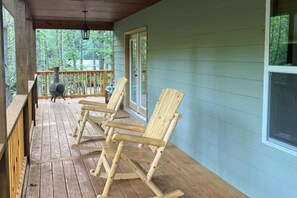 Terrace/patio - Brand New-1 Bedroom Condo right on the Toccoa River (Suches)