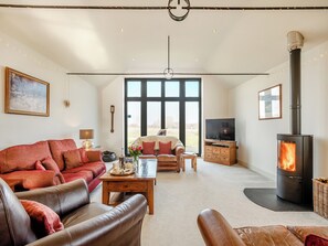 Fernseher, Kamin