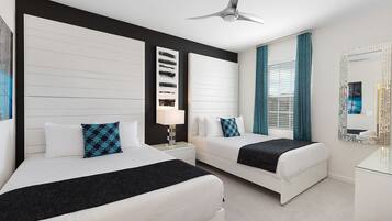 10 bedrooms, individually decorated, individually furnished, desk