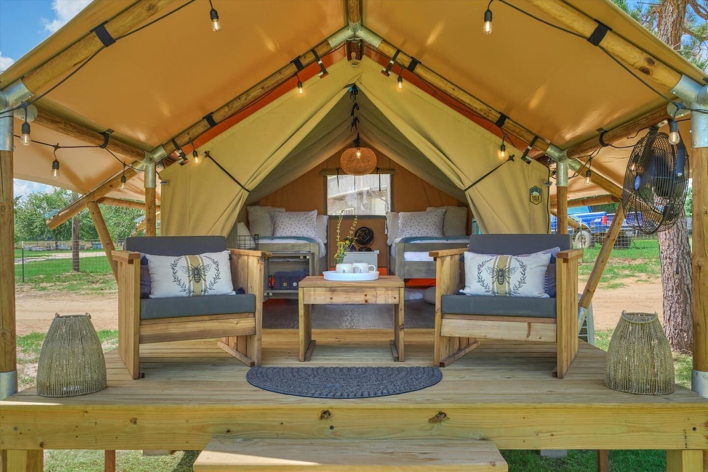 Luxury Family Glamping at BeeWeaver Honey Farm