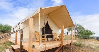 Settle Into a Cozy Old West Cabin Tent Escape
