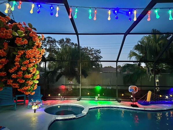 Outdoor pool, a heated pool