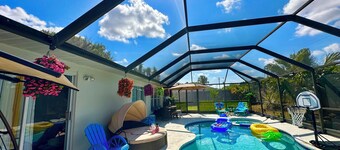 Retreat Home W/ Heated Pool, 10 Min to The Beach