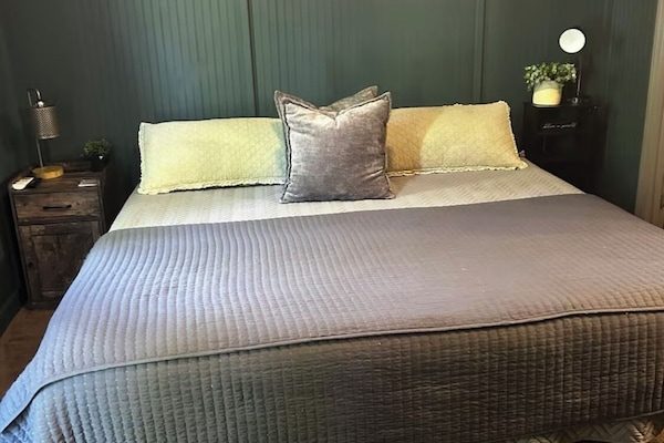 1 slaapkamer, een strijkplank/strijkijzer, wifi, beddengoed