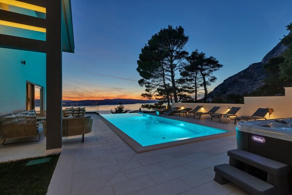 A heated pool