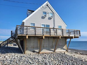 Exterior - Cozy private beach stilt house-steps to the beach. (Scituate)