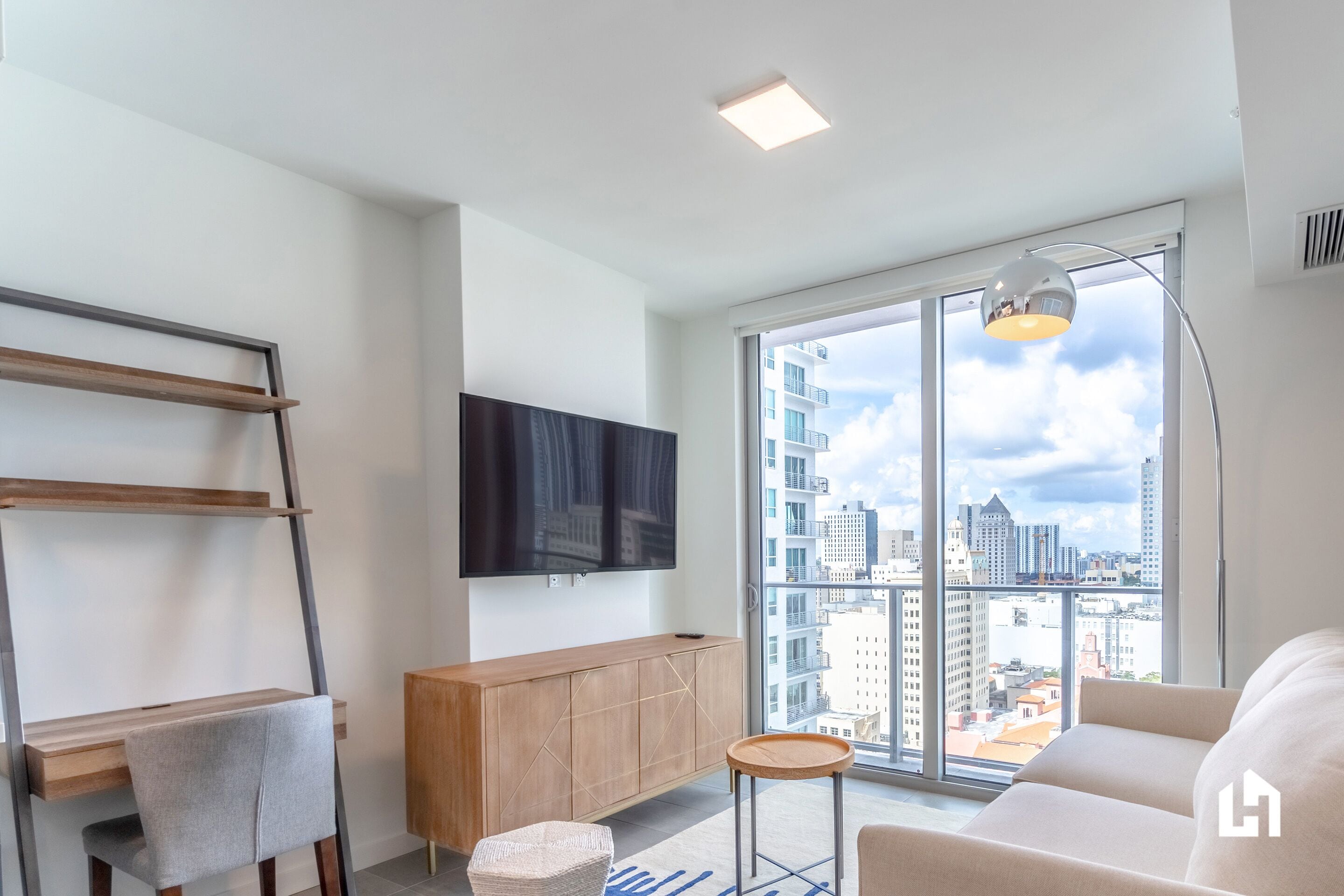 Apartment, 1 Bedroom, Balcony, City View | Living area | Heated floors