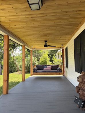 Terrace/patio - Wow! Only 3 min to Gore Mtn! King bed too (North Creek)