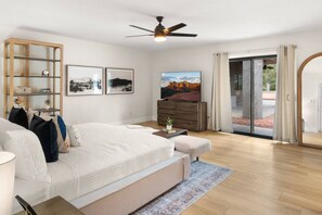 10 habitaciones, escritorio y tabla de planchar con plancha 