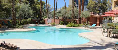Outdoor pool, a heated pool