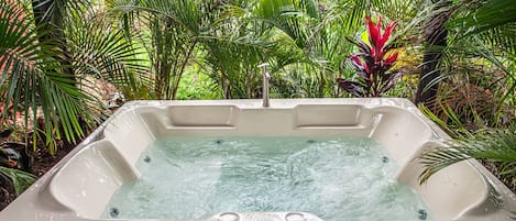 Outdoor spa tub