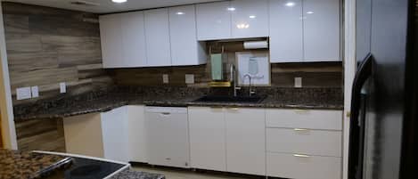 Fridge, oven, stovetop, dishwasher