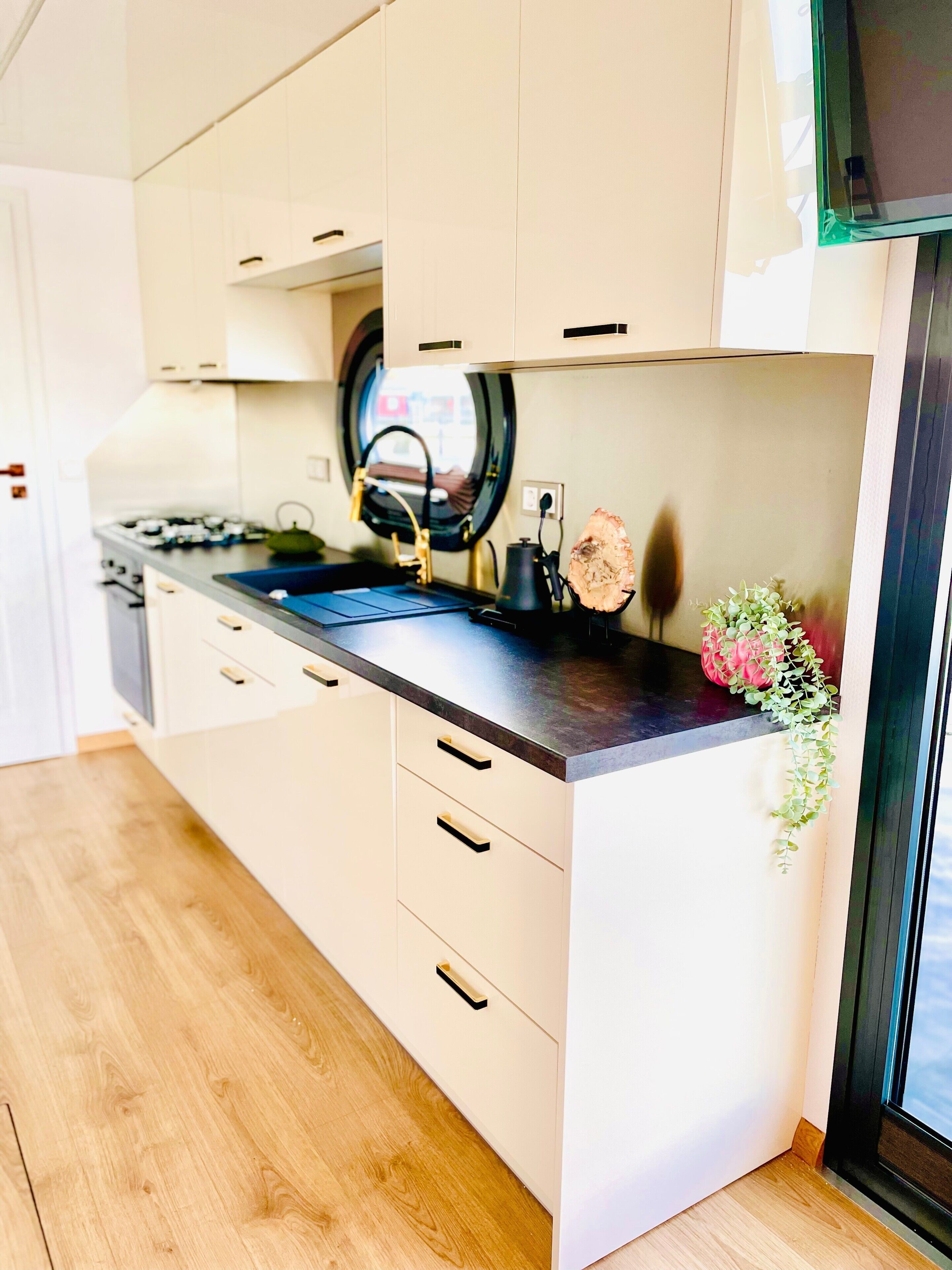 Fridge, oven, stovetop, dishwasher