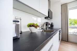 Fridge, oven, stovetop, dishwasher