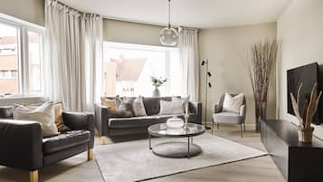 Căn hộ Deluxe | 2 phòng ngủ, bộ đồ giường kháng dị ứng, màn/rèm cản sáng