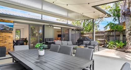 4 bedroom gem with a great outdoor area including pool and you can bring a small dog.