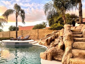 A heated pool