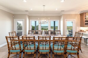 Dining - Hobbs Realty - “Shore To Please” | Luxury Oceanfront w/ Saltwater Pool, Hot Tub & Elevator (Holden Beach)