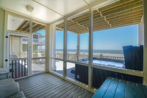 Terrace/patio - Hobbs Realty - “Southern Belle” | Oceanfront Hospitality w/ Private Heated Pool (Holden Beach)