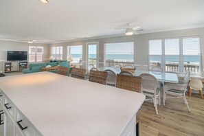 Dining - Hobbs Realty - Enjoy stunning views from "Southern Heritage," a beautiful oceanfront home. (Holden Beach)