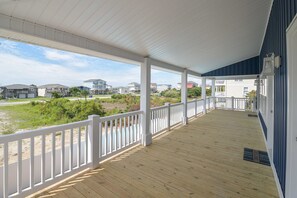 Terrace/patio - Hobbs Realty - Have "Reel Good Times" in this dream home with a private heatable swimming pool! (Holden Beach)
