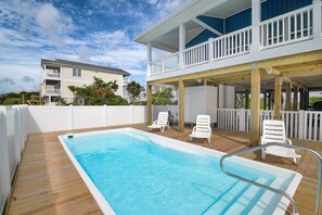 A heated pool - Hobbs Realty - Have "Reel Good Times" in this dream home with a private heatable swimming pool! (Holden Beach)