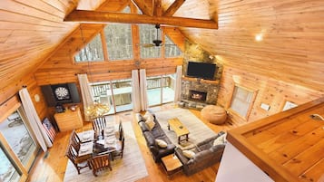 Smart TV, fireplace, video-game console, DVD player