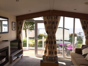 TV, fireplace, DVD player