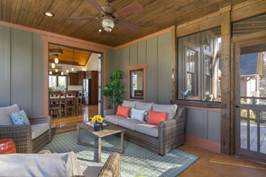 Smart TV, fireplace, video games, books