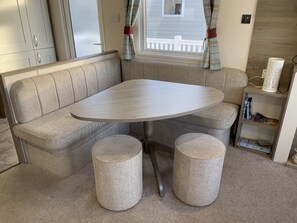 Dining - Azalea lovely dog free caravan on Rockley Park, Poole (Poole)