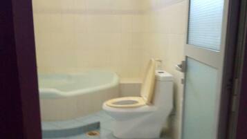Apartment, 2 Queen Beds | Bathroom | Combined shower/bathtub, deep-soaking bathtub, towels