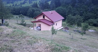 House With big Garden, Next to the Mountain River