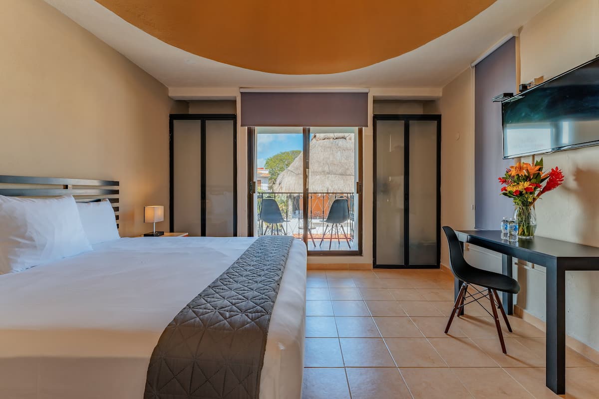 Chambre supérieure, 1 très grand lit | Draps en coton égyptien, literie de qualité